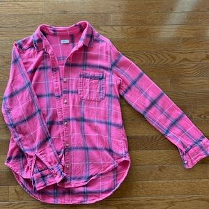 Hollister medium pink flannel